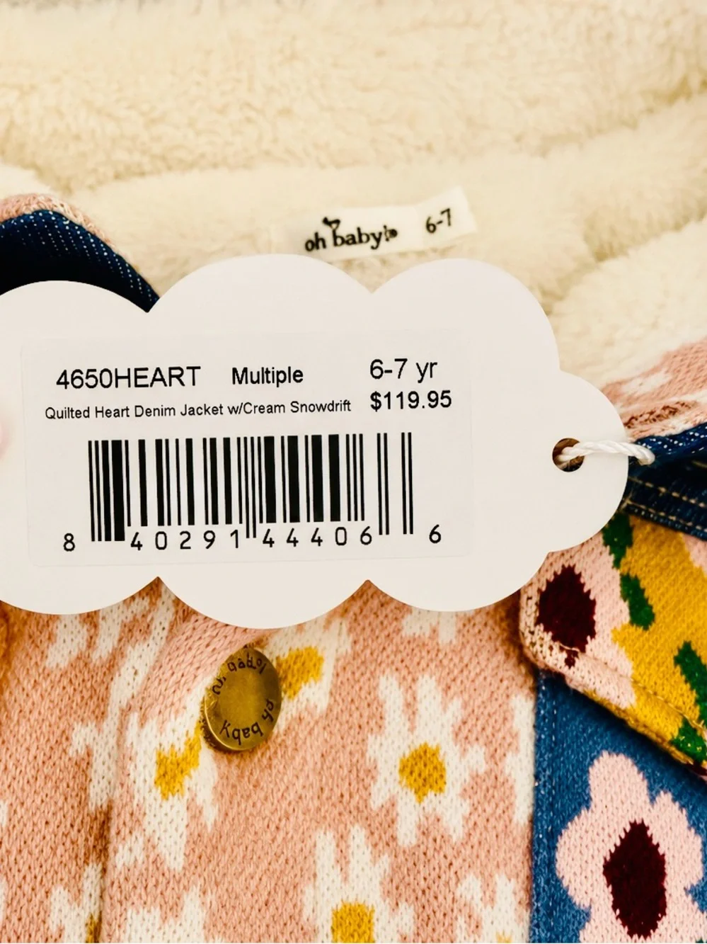oh baby! Quilted Sunrise Denim Jeacket- Sz 6-7